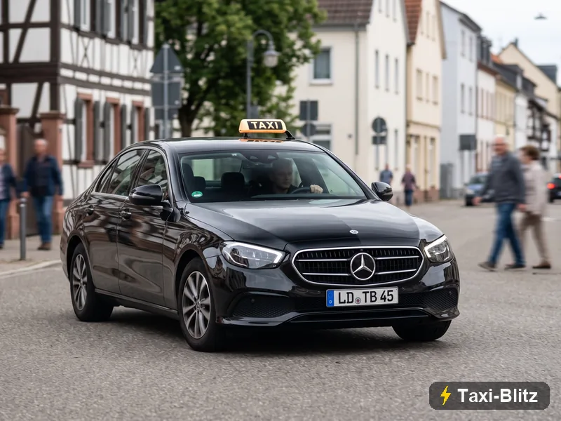 Taxi-Blitz Taxi im Stadtverkehr von Landau